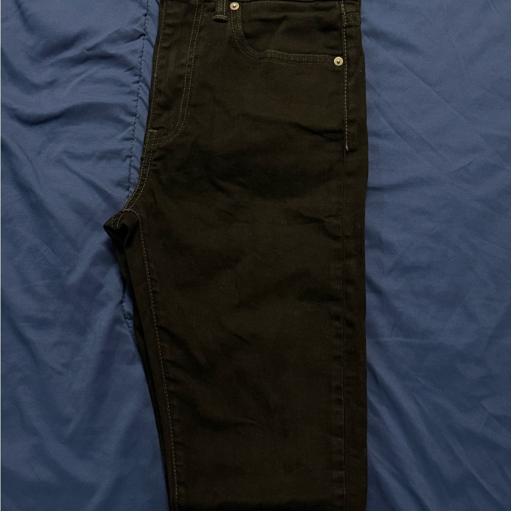 Levi 522 Slim Cut Jeans Black Dark Denim W30 X L32